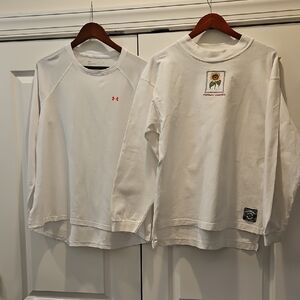 Lot of two long sleeve white t-shirts  UA